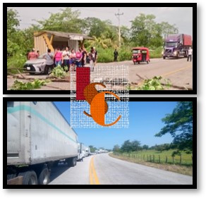 En Carmen, habitantes de San Antonio Cárdenas y Nuevo Progreso bloquearon carretera federal.